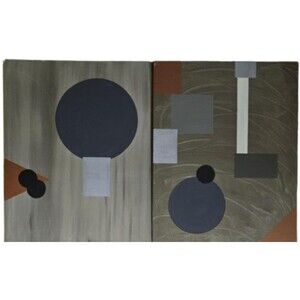 Paintings on canvas  Geometric Abstract Set Of 2 Original Acrylic Paintings